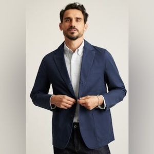 Bonobos Jetsetter Washed Cotton Blazer SZ 42R washed navy/marine blue slim fit